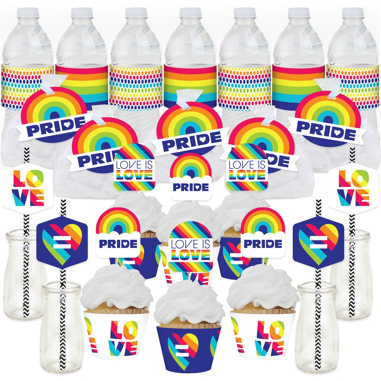 Big Dot of Happiness Love is Love - Pride - Rainbow Party Favors